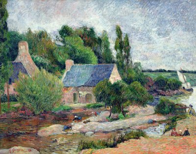 Wasvrouwen bij Pont-Aven, 1886 door Paul Gauguin